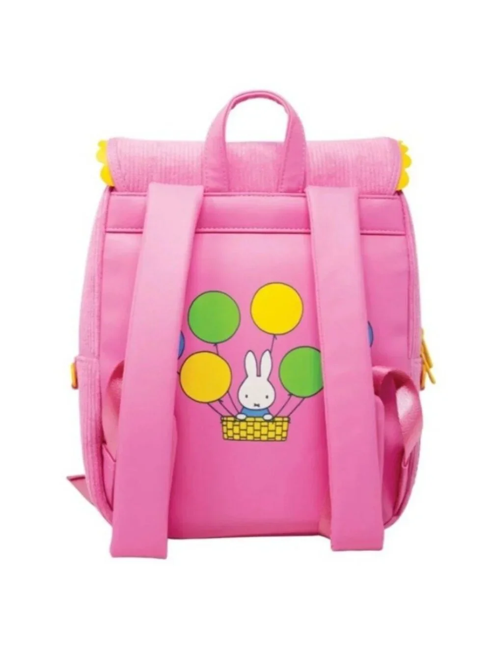 Whatever Makes You Happy Miffy Corduroy & Faux Leather Pin Trading Backpack NWT